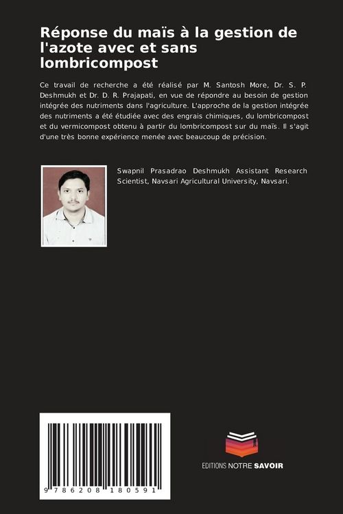 Produktbild: R&eacute;ponse du ma&iuml;s &agrave; la gestion de l'azote avec et sans lombricompost
