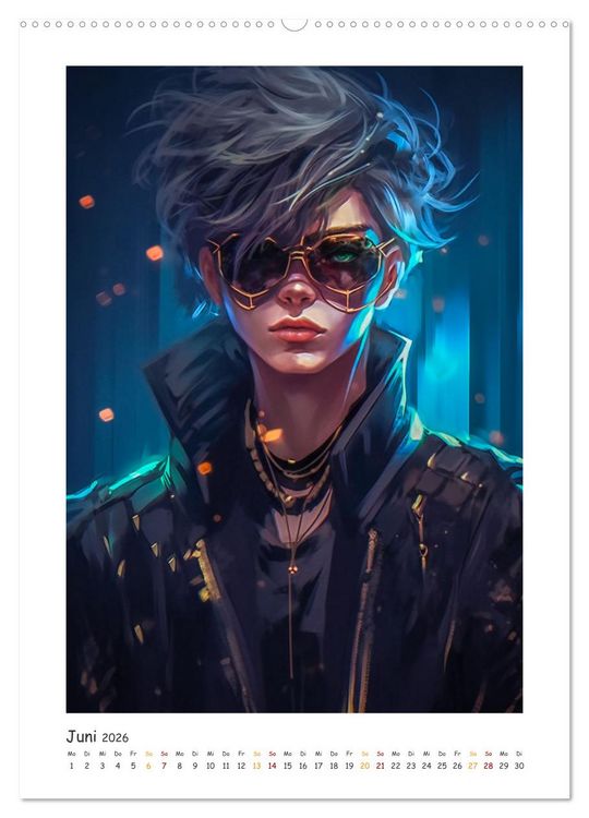 Produktbild: Coole Cyber Boys (Wandkalender 2026 DIN A2 hoch), CALVENDO Monatskalender