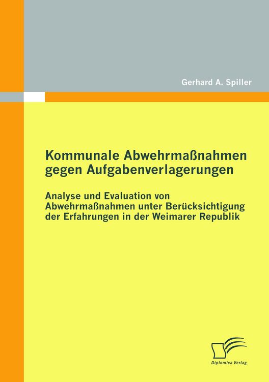 Produktbild: Kommunale Abwehrma&szlig;nahmen gegen Aufgabenverlagerungen