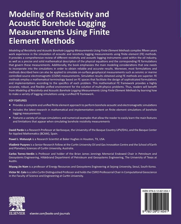 Produktbild: Modeling of Resistivity and Acoustic Borehole Logging Measurements Using Finite Element Methods