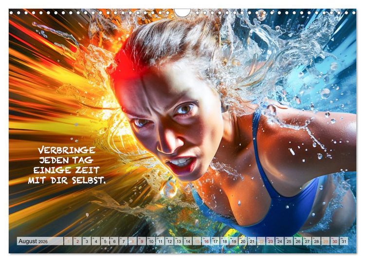 Produktbild: Schwimmen und Motivation (Wandkalender 2026 DIN A3 quer), CALVENDO Monatskalender
