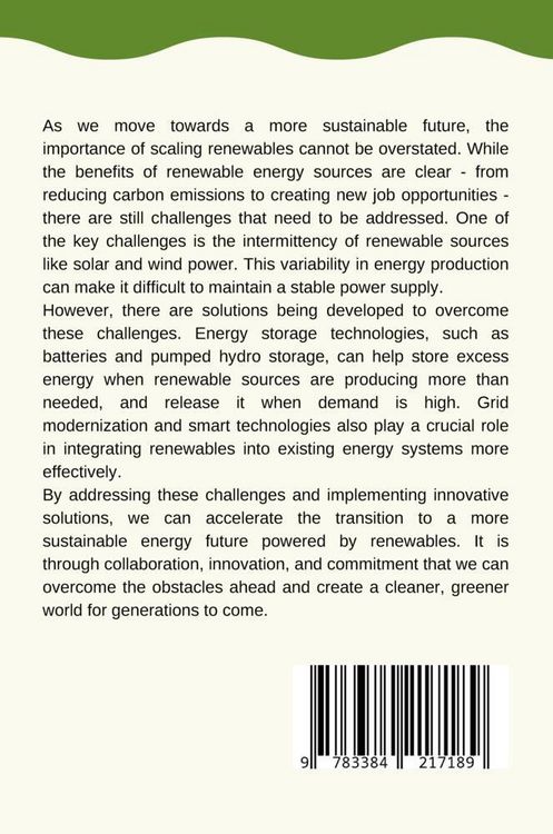 Produktbild: Scaling Renewables: Challenges & Solutions
