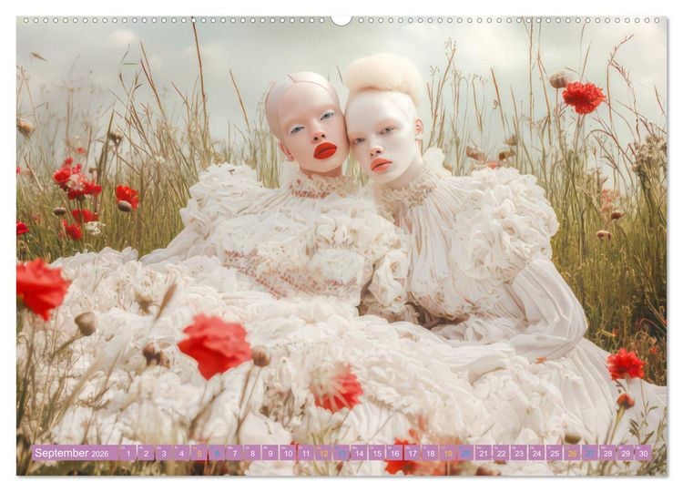 Produktbild: Albino Frauen - Kunstvolle Werke (hochwertiger Premium Wandkalender 2026 DIN A2 quer), Kunstdruck in Hochglanz