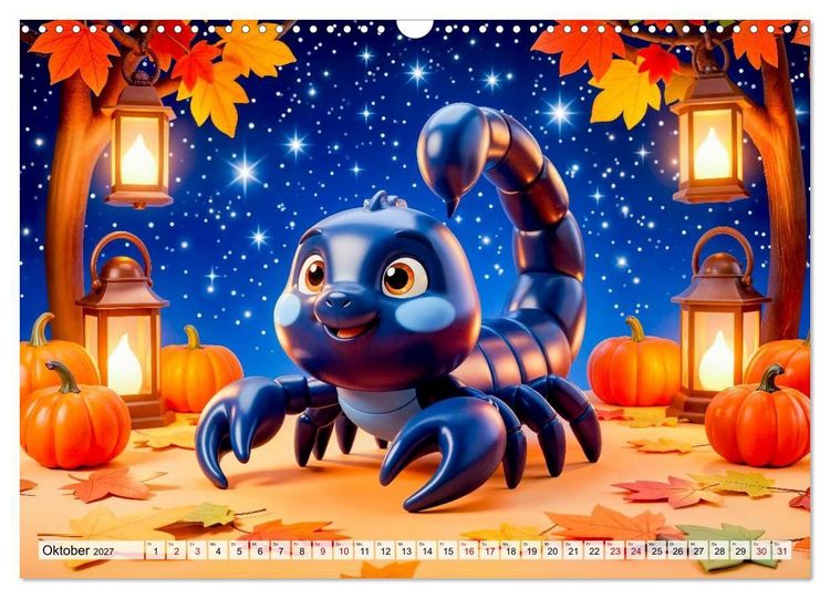 Produktbild: Kinder‑Sternzeichen - Fr&ouml;hlicher und bunter Kalender (Wandkalender 2027 DIN A3 quer), CALVENDO Monatskalender