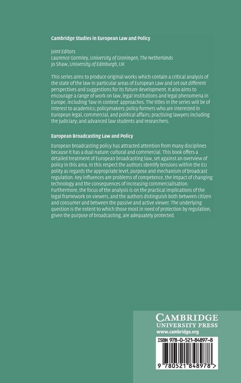 Produktbild: European Broadcasting Law and Policy