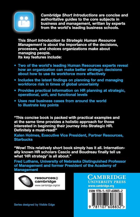 Produktbild: Short Introduction to Strategic Human Resource Management
