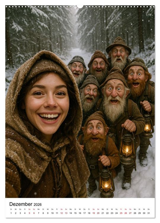 Produktbild: M&auml;rchenhafte Selfies (Wandkalender 2026 DIN A2 hoch), CALVENDO Monatskalender