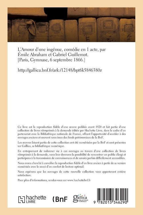 Produktbild: L'Amour d'une ing&eacute;nue, com&eacute;die en 1 acte