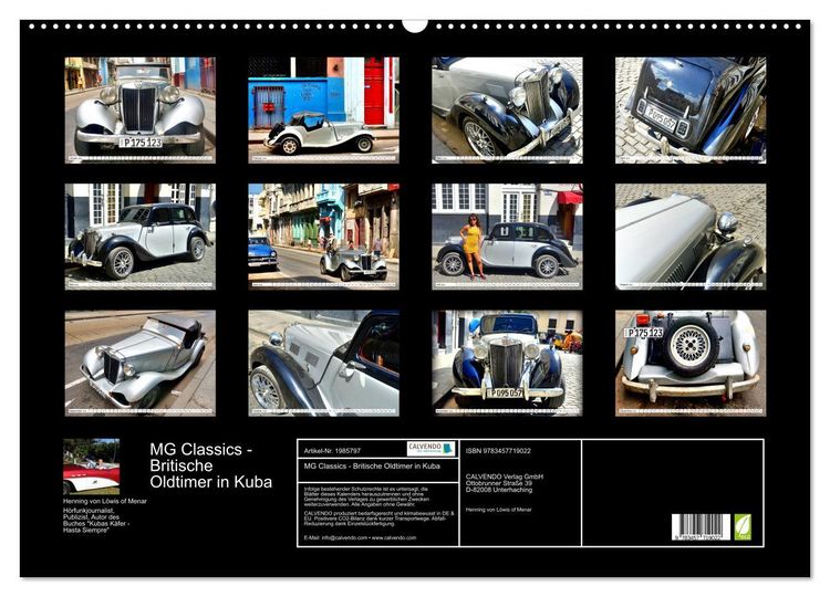 Produktbild: MG Classics - Britische Oldtimer in Kuba (Wandkalender 2026 DIN A2 quer), CALVENDO Monatskalender