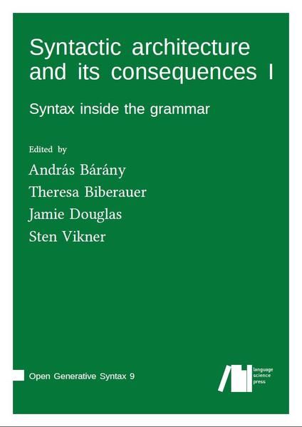 Produktbild: Syntactic architecture and its consequences I