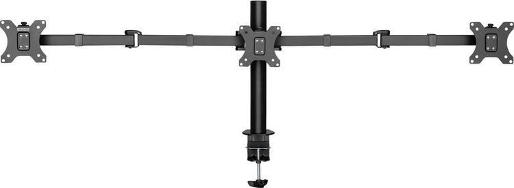 Produktbild: SpeaKa Professional Monitorhalterung SP-MM-230 3 Display(s) 43,2 cm (17") - 68,6 cm (27") Schwarz H&ouml;henverstellbar, Neigbar, Schwenkbar, Drehbar