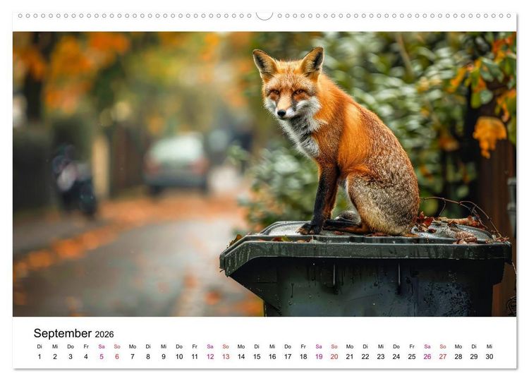 Produktbild: Fuchs - sch&ouml;ne Momente (hochwertiger Premium Wandkalender 2026 DIN A2 quer), Kunstdruck in Hochglanz