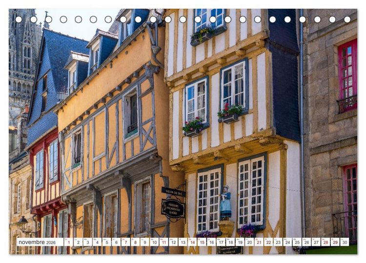 Produktbild: &Agrave; la d&eacute;couverte de la Bretagne - En Finist&egrave;re Sud (Calendrier de bureau 2026 DIN A5 vertical), CALVENDO calendrier mensuel