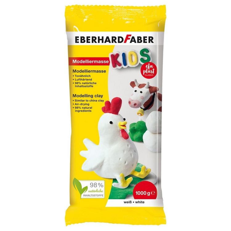Produktbild: EBERHARD FABER Modelliermasse Kids efa plast Classic wei&szlig; 1000g