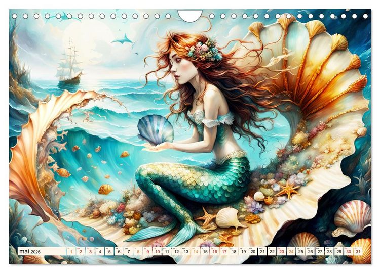 Produktbild: La muse de Pos&eacute;idon (Calendrier mural 2026 DIN A4 vertical), CALVENDO calendrier mensuel