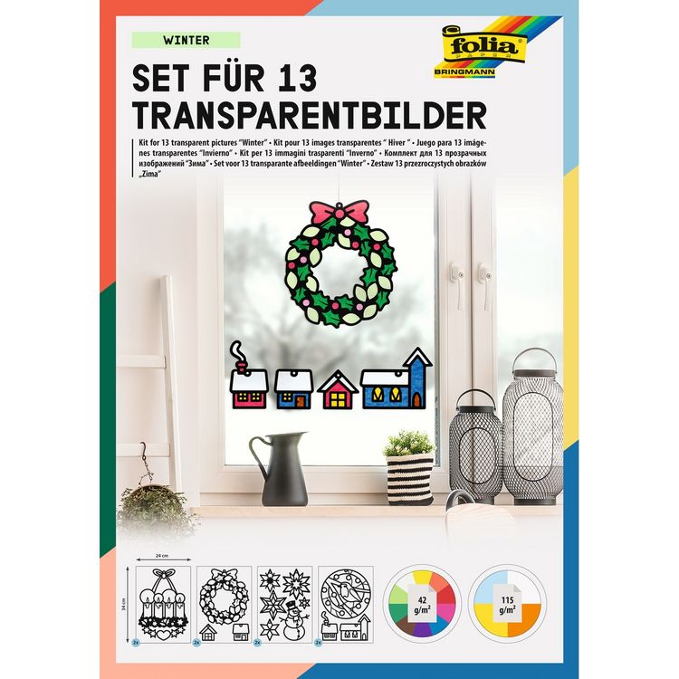 Produktbild: FOLIA&reg; Bastelset Transparentbilder Winter