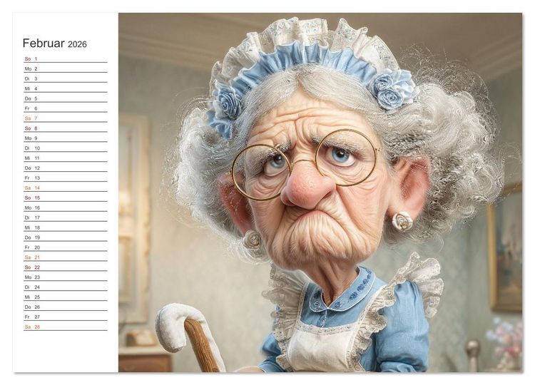 Produktbild: Oma macht jetzt Sonderschicht (Wandkalender 2026 DIN A2 quer), CALVENDO Monatskalender