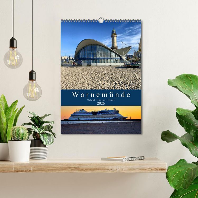 Produktbild: Warnem&uuml;nde Urlaub f&uuml;r zu Hause (Wandkalender 2026 DIN A3 hoch), CALVENDO Monatskalender