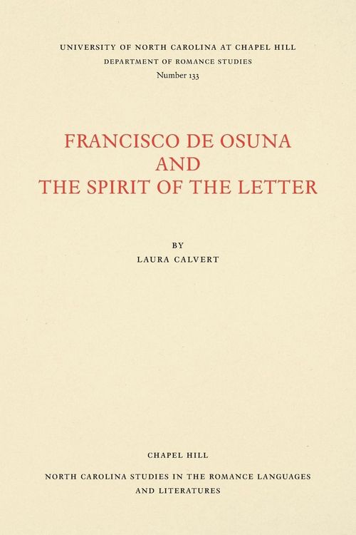Produktbild: Francisco de Osuna and the Spirit of the Letter