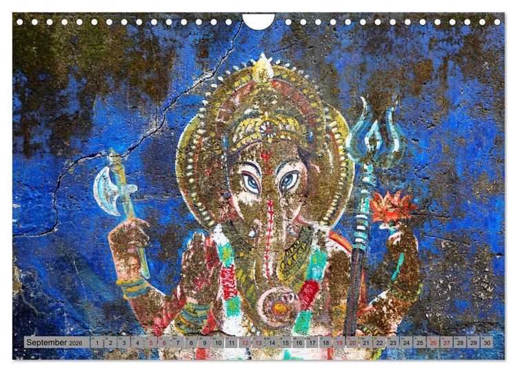Produktbild: Typisch Indien - Ganesha der Elefantengott (Wandkalender 2026 DIN A4 quer), CALVENDO Monatskalender
