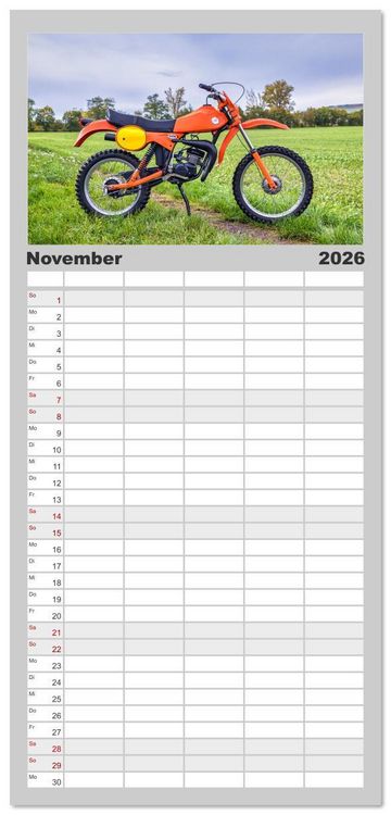 Produktbild: Familienplaner 2026 - Bella Macchina mit 5 Spalten (Wandkalender, 21 x 45 cm) CALVENDO