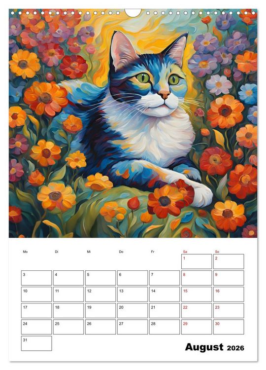 Produktbild: Katzenmagie (Wandkalender 2026 DIN A3 hoch), CALVENDO Monatskalender