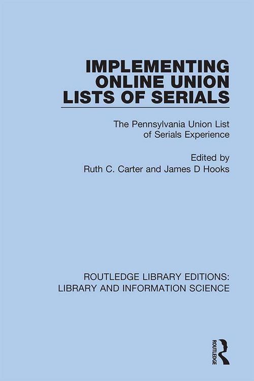 Produktbild: Implementing Online Union Lists of Serials