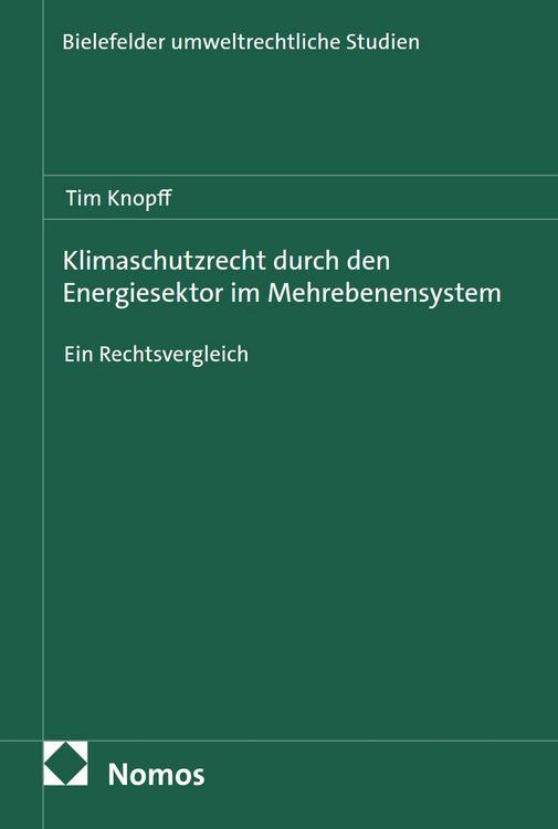 Produktbild: Klimaschutzrecht durch den Energiesektor im Mehrebenensystem