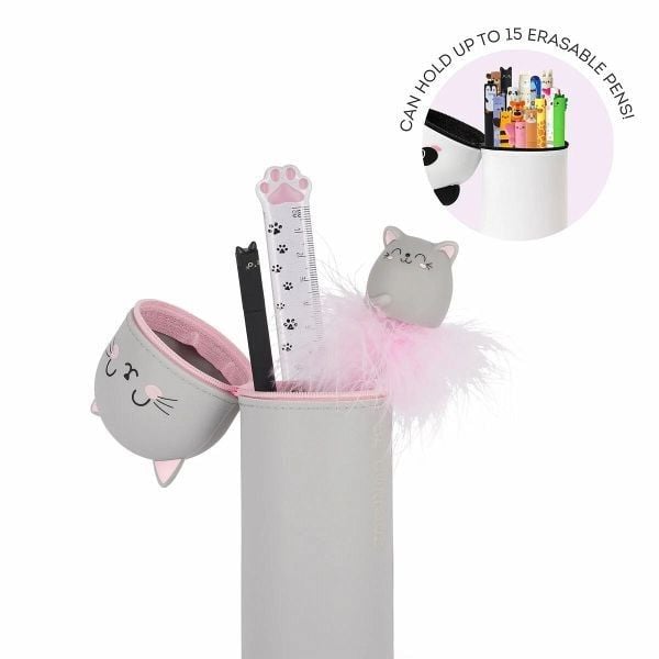 Produktbild: Legami 2-in-1 Federm&auml;ppchen aus Silikon - Kawaii - Katze