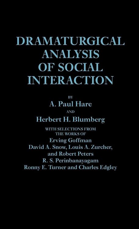 Produktbild: Dramaturgical Analysis of Social Interaction
