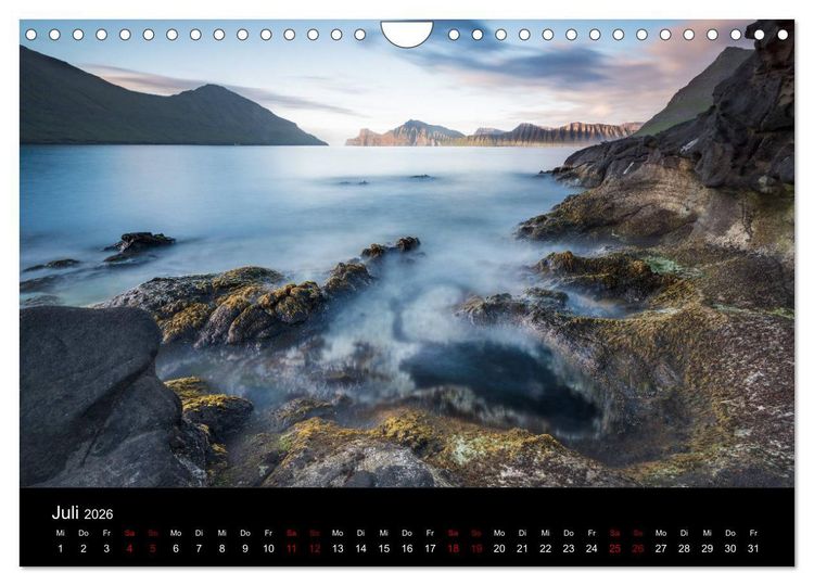 Produktbild: F&auml;r&ouml;er - Naturwunder im Nordatlantik (Wandkalender 2026 DIN A4 quer), CALVENDO Monatskalender