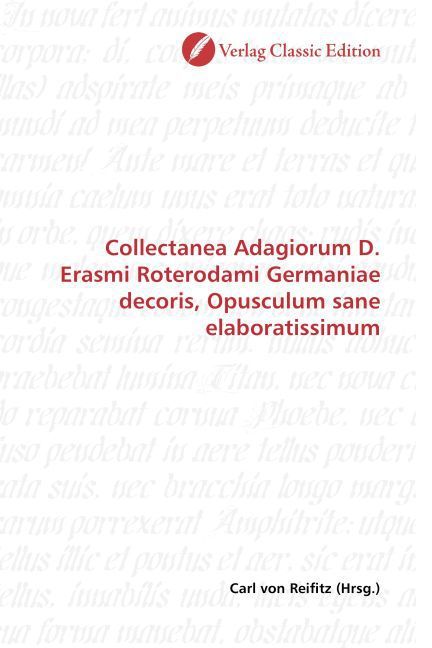 Produktbild: Collectanea Adagiorum D. Erasmi Roterodami Germaniae decoris