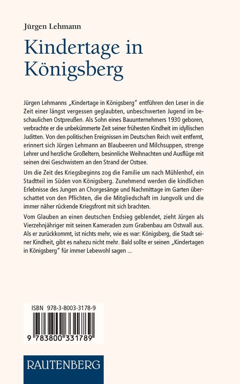 Produktbild: Kindertage in K&ouml;nigsberg
