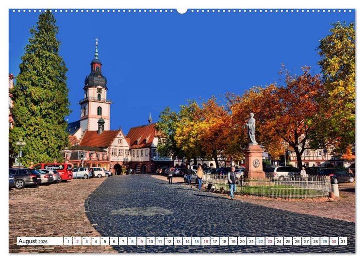 Produktbild: Erbach - Die Odenw&auml;lder Residenzstadt (hochwertiger Premium Wandkalender 2026 DIN A2 quer), Kunstdruck in Hochglanz