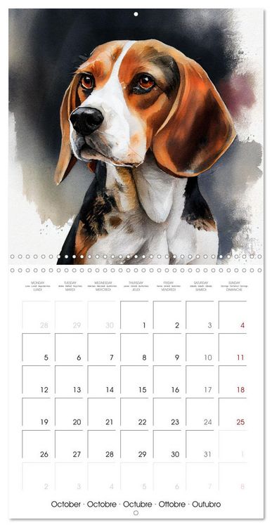 Produktbild: Dog Breeds in Watercolor (Wall Calendar 2026 12 &times; 12 Inch) CALVENDO 12 Month Wall Calendar