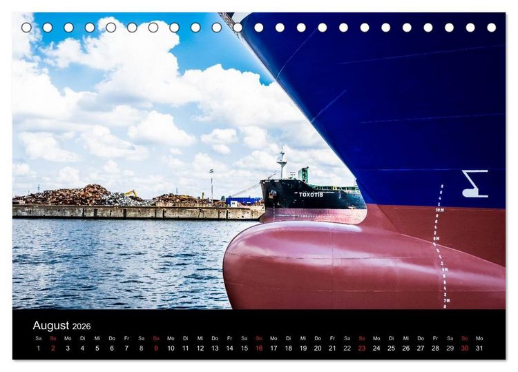 Produktbild: Der Hafen Hamburg bei Tag und Nacht (Tischkalender 2026 DIN A5 quer), CALVENDO Monatskalender