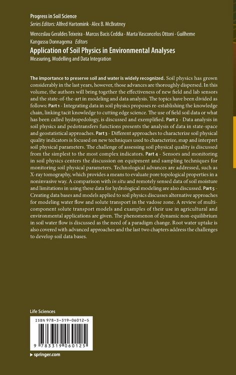 Produktbild: Application of Soil Physics in Environmental Analyses