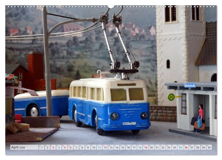 Produktbild: Retrobahnen en miniature (hochwertiger Premium Wandkalender 2026 DIN A2 quer), Kunstdruck in Hochglanz