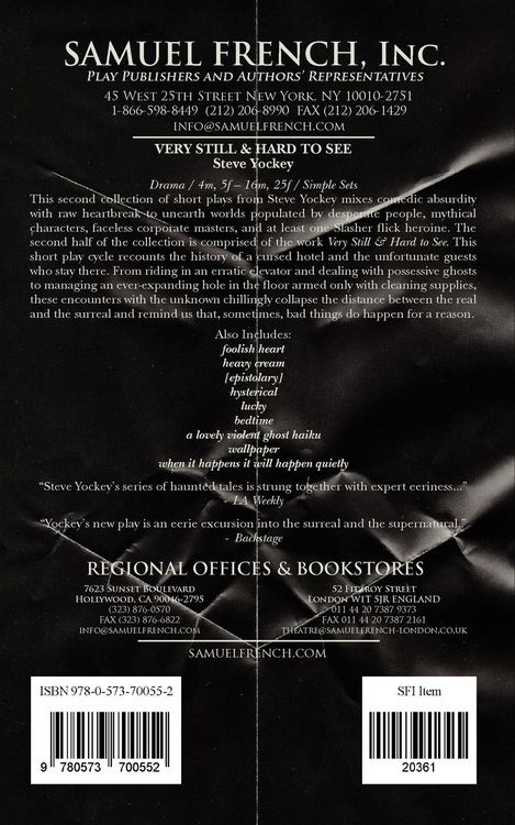 Produktbild: Very Still & Hard to See