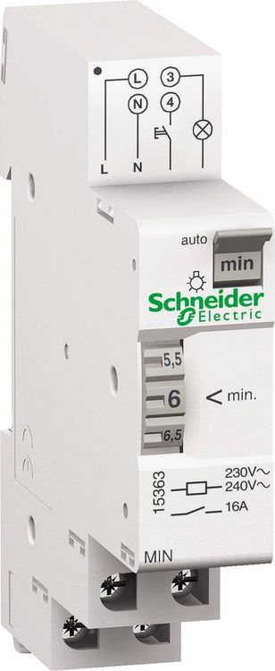 Produktbild: Schneider Electric 15363 Treppenlichtzeitschalter Hutschiene 230V