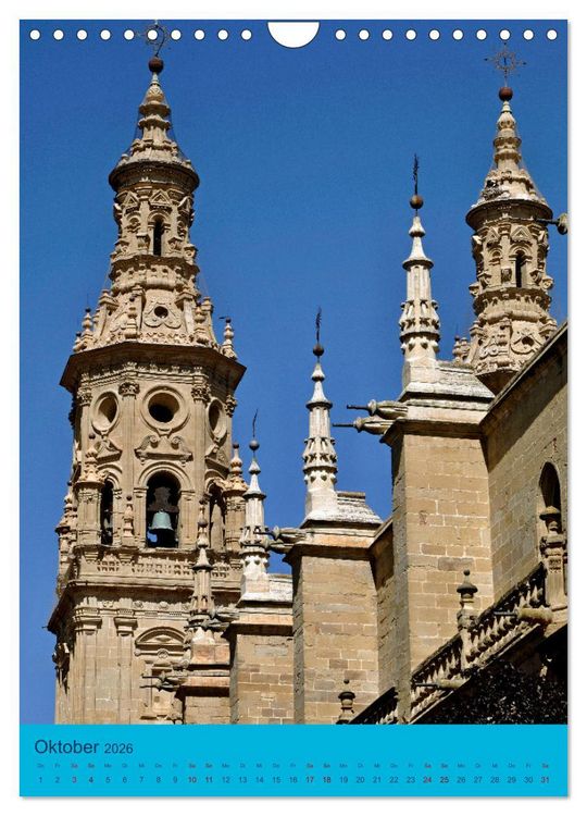 Produktbild: Kathedralen in Spanien (Wandkalender 2026 DIN A4 hoch), CALVENDO Monatskalender
