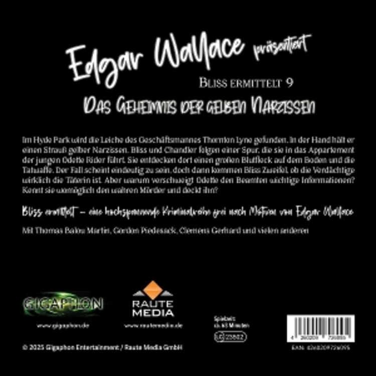 Produktbild: Edgar Wallace - Das Geheimnis der gelben Narzissen,1 Audio-CD