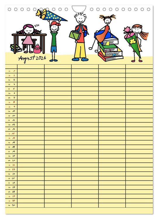 Produktbild: Fr&ouml;hlicher Familienplaner (Wandkalender 2026 DIN A4 hoch), CALVENDO Monatskalender