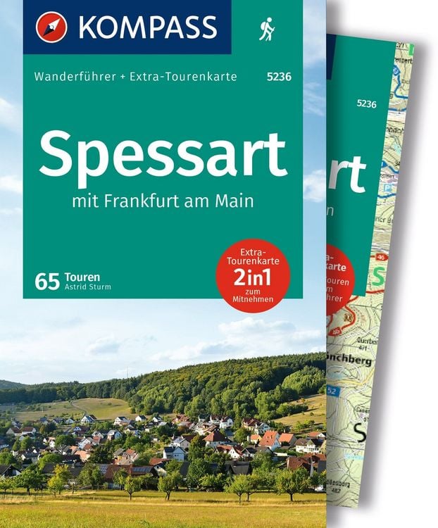 Produktbild: KOMPASS Wanderf&uuml;hrer Spessart, 65 Touren mit Extra-Tourenkarte