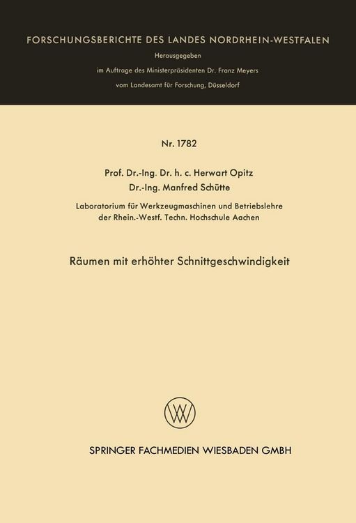 Produktbild: R&auml;umen mit erh&ouml;hter Schnittgeschwindigkeit