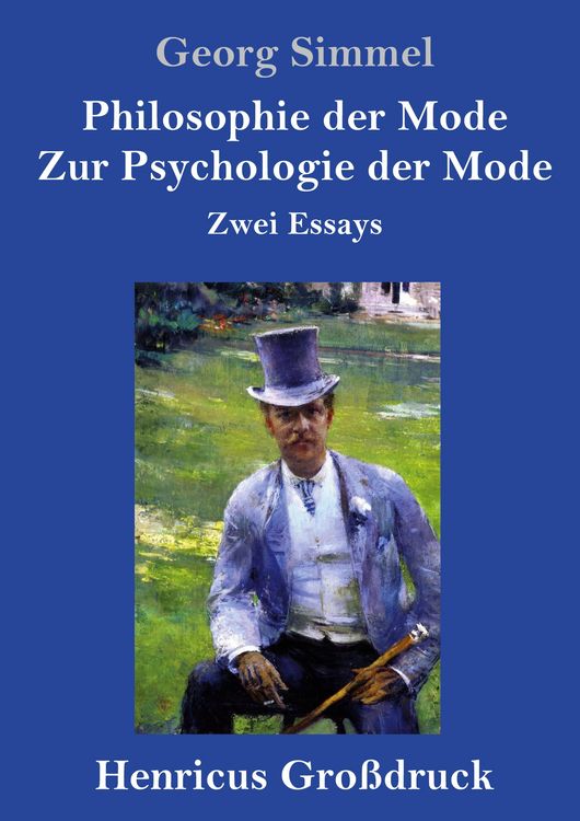 Produktbild: Philosophie der Mode / Zur Psychologie der Mode (Gro&szlig;druck)