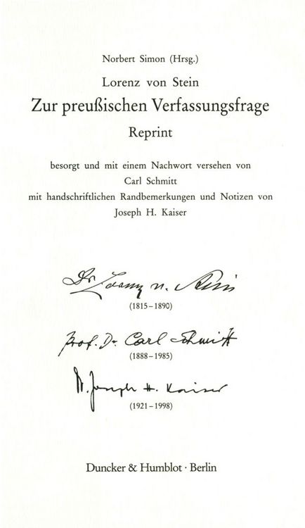 Produktbild: Zur preu&szlig;ischen Verfassungsfrage. Reprint. Hrsg. von Norbert Simon.
