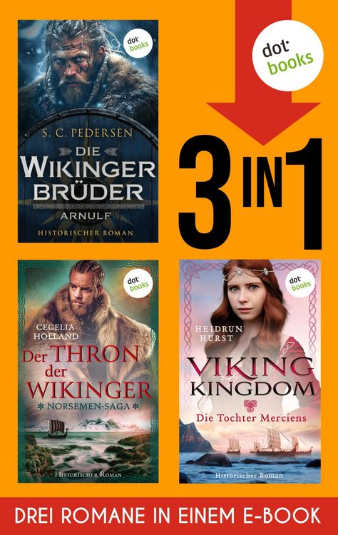 Produktbild: Die Wikingerbr&uuml;der: Arnulf, The Norsemen-Saga: Der Thron der Wikinger & Viking Kingdom: Die Tochter Merciens
