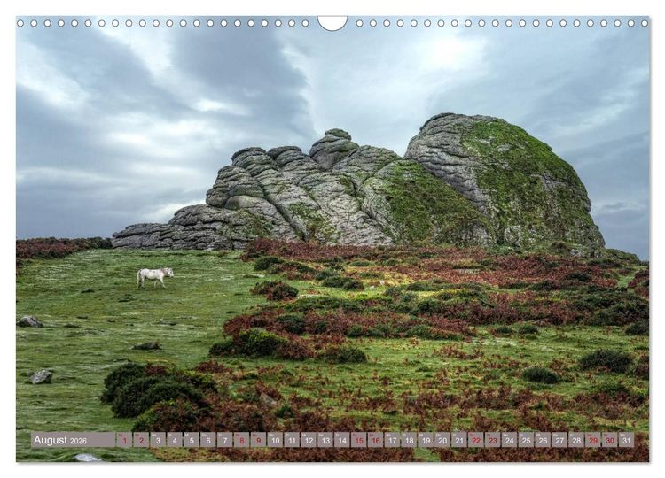Produktbild: Dartmoor, herbe Sch&ouml;nheit im S&uuml;den Englands (Wandkalender 2026 DIN A3 quer), CALVENDO Monatskalender
