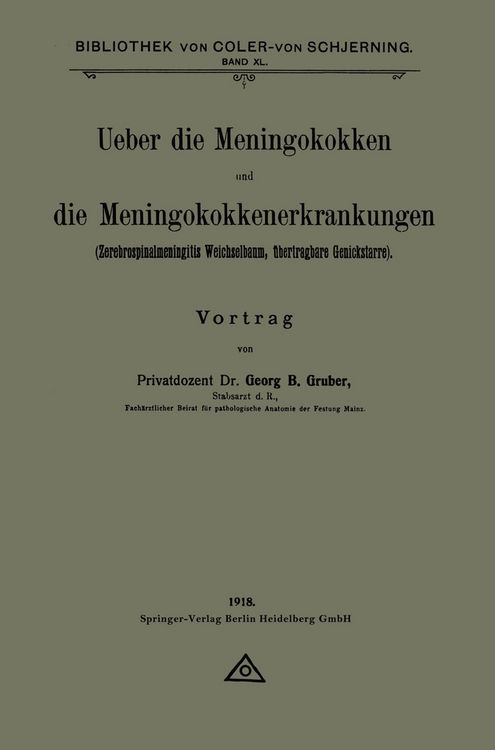 Produktbild: Ueber die Meningokokken und die Meningokokkenerkrankungen